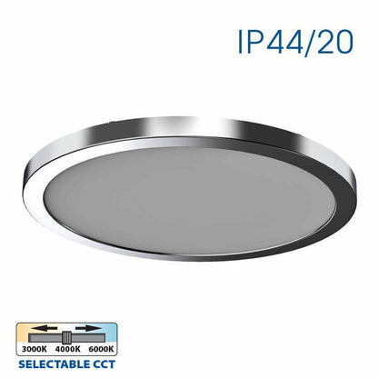 LED ПЛАФОНИЕРА NEBULA LED ∙ 12W-18W-24W ∙ ХРОМ ∙ CCT-SWITCH ∙ 3000K-4000K-6000K / 004814