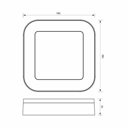 LED ПЛАФОНИЕРА DOLCE/SQ LED ∙ 15W ∙ БЯЛ ∙ 4000K ∙ IP65 / 004749