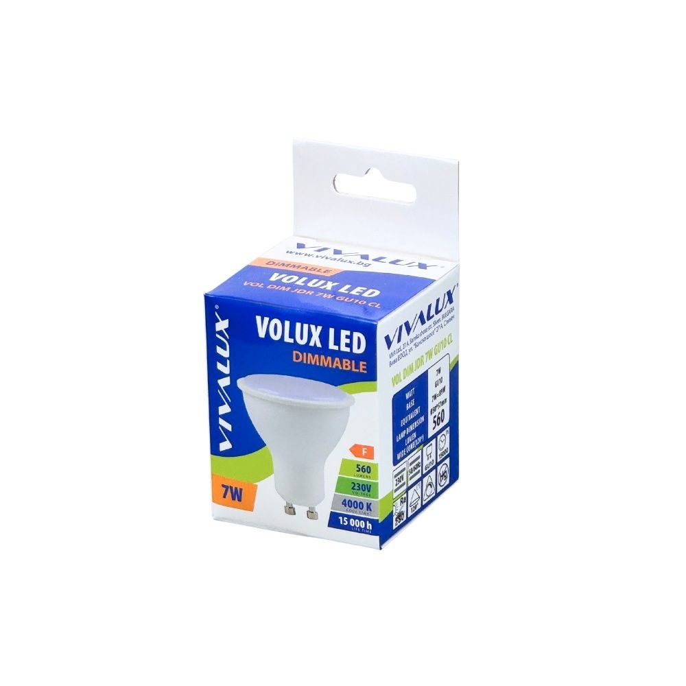 ДИМИРУЕМА LED ЛАМПА VOLUX LED ∙ JDR ∙ 7W ∙ 560LM ∙ GU10 ∙ 4000K / 005065