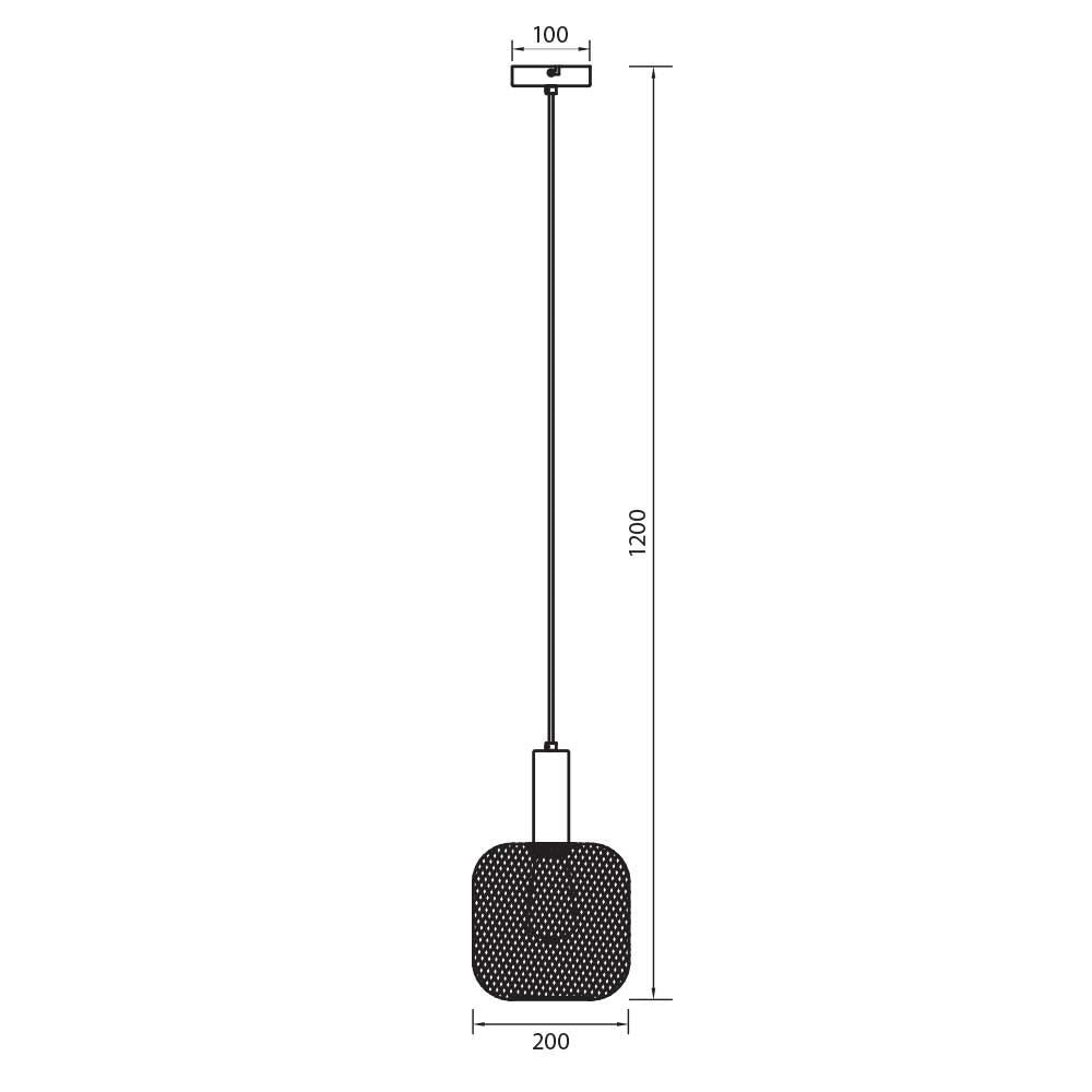 Полилей ELINOR ∙ SSP950-1H ∙ 1xE27 ∙ метал+PVC ∙ мрежа ∙ бежов / 005270