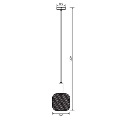 Полилей ELINOR ∙ SSP950-1H ∙ 1xE27 ∙ метал+PVC ∙ мрежа ∙ бежов / 005270