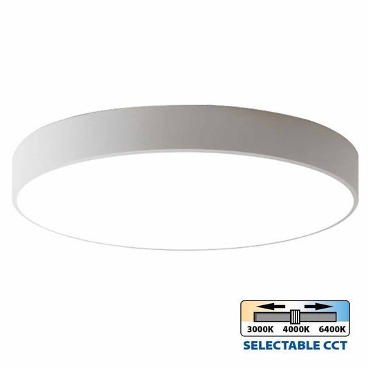 LED ПЛАФОНИЕРА LUKA LED ∙ 35W ∙ БЯЛ ∙ CCT-SWITCH ∙ 3000K-4000K-6400K / 004616
