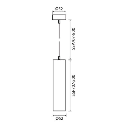 ПОЛИЛЕЙ SSP707 LUX ∙ 200 ММ ∙ БЯЛ ∙ GU10 / 004389