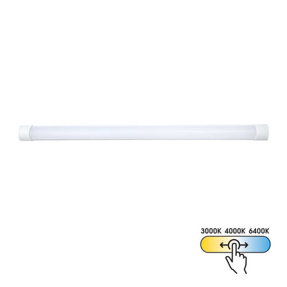 LED линейно осветително тяло FLAT LED ∙ 40W ∙ 1200 mm ∙ CCT-switch ∙ 3000K-4000K-6400K / 005322