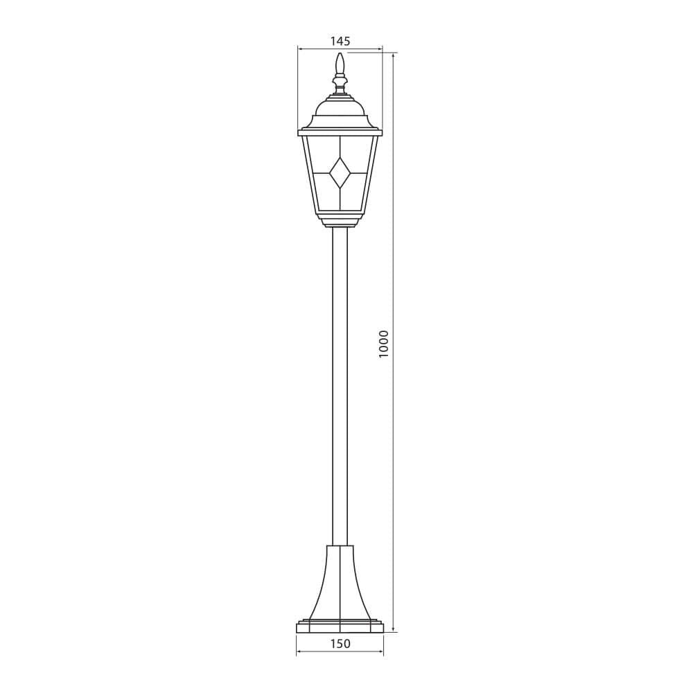 ФЕНЕР MURANO ∙ PS007 ∙ АНТИЧЕН МЕСИНГ ∙ IP44 / 004231