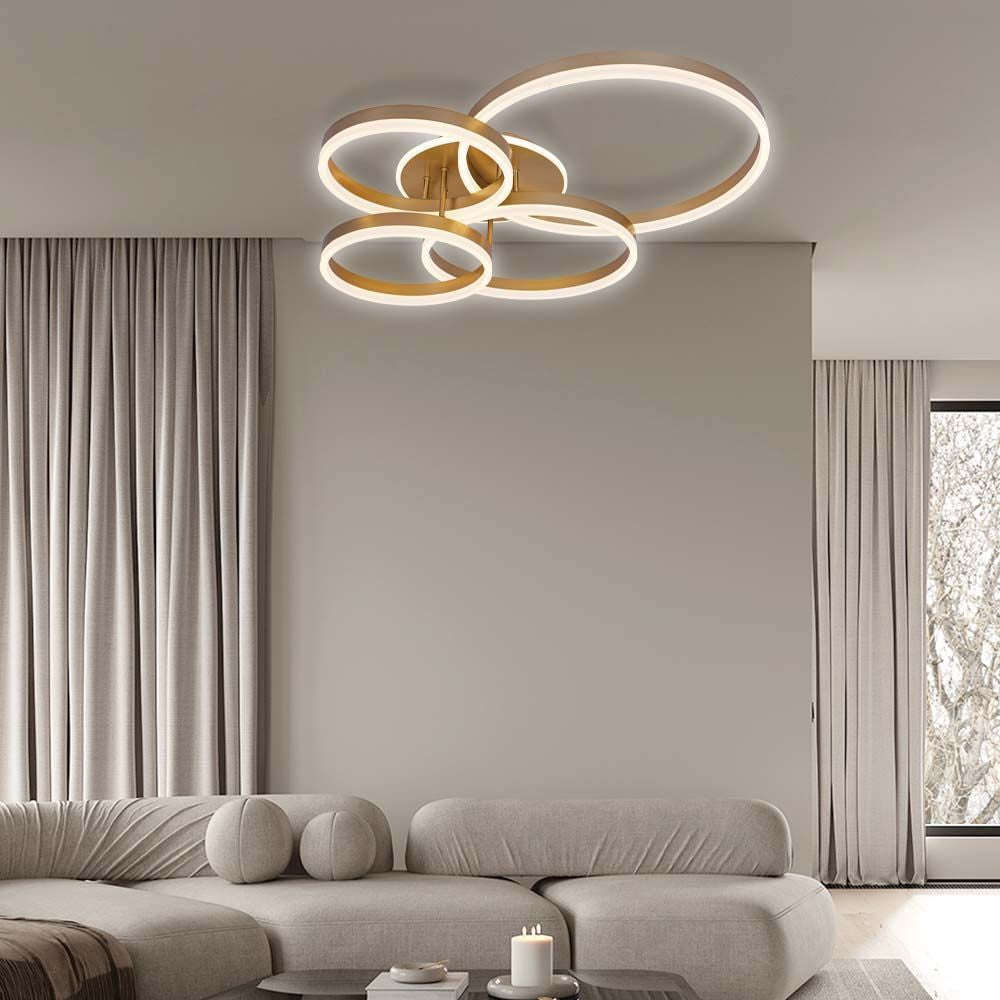 LED плафон AVALON LED ∙ 80W ∙ злато ∙ CCT ∙ 3000-4000-6400K / 005326