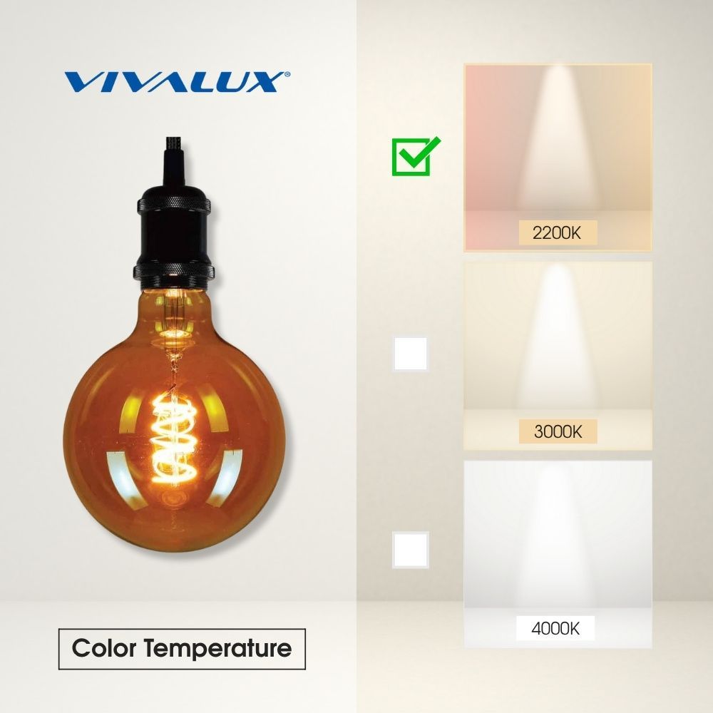 LED филамент лампа FLICK DECO LED ∙ GFD125 ∙ 4W ∙ 350lm ∙ E27 ∙ 2200K / 004180