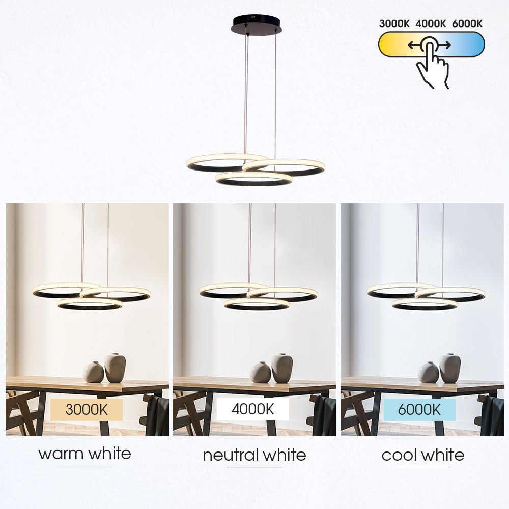 LED полилей MEDELIN-P LED ∙ 38W ∙ черен ∙ CCT ∙ 3000-4000-6000K / 005332