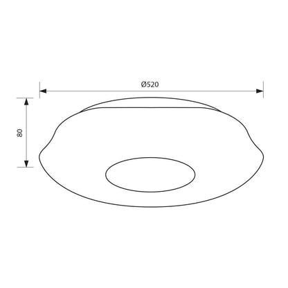 LED плафониера с дистанционно VIOLA LED ∙ 60W ∙ CCT ∙ 3000-6400K / 005266