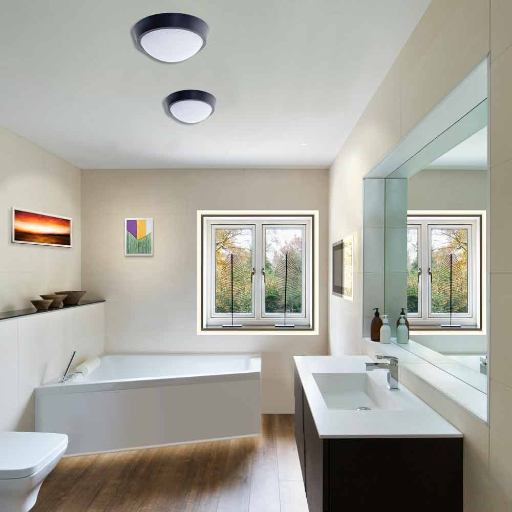 LED ПЛАФОНИЕРА POLKA LED ∙ 18W ∙ ЧЕРЕН ∙ 4000K ∙ IP54 / 004744