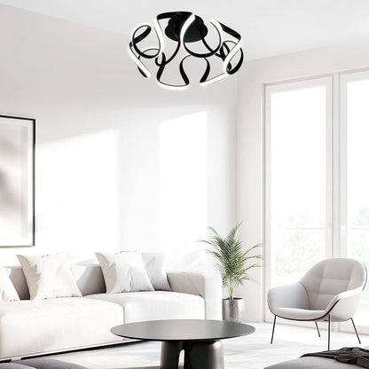 LED ПЛАФОН MEANDRA-C LED ∙ 54W ∙ ЧЕРЕН ∙ CCT-SWITCH ∙ 3000-4000-6000K / 005168