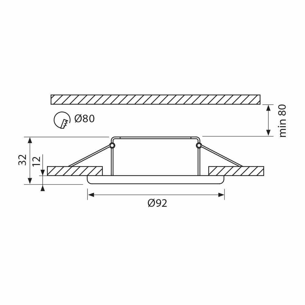 ВЛАГОЗАЩИТЕНА ЛУНА EDI ∙ SL110 ∙ ЧЕРНА ∙ IP44 / 004733
