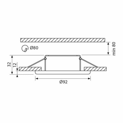 ВЛАГОЗАЩИТЕНА ЛУНА EDI ∙ SL110 ∙ ЧЕРНА ∙ IP44 / 004733