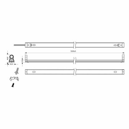LED ОСВЕТИТЕЛНО ТЯЛО GOLF LED ∙ T8 ∙ 18W ∙ 4000K / 003545
