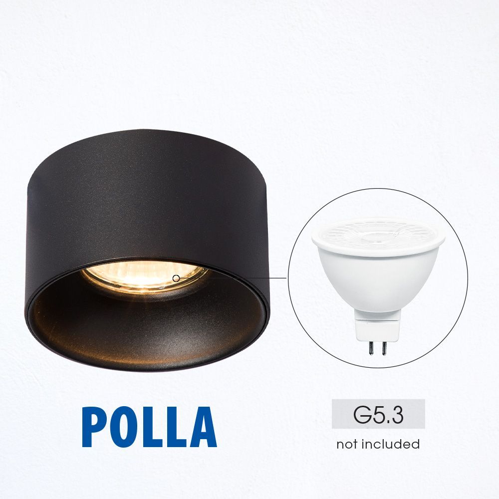 ЛУНА ЗА ВГРАЖДАНЕ POLLA ∙ SL513 ∙ G5.3 ∙ ЧЕРЕН / 004702