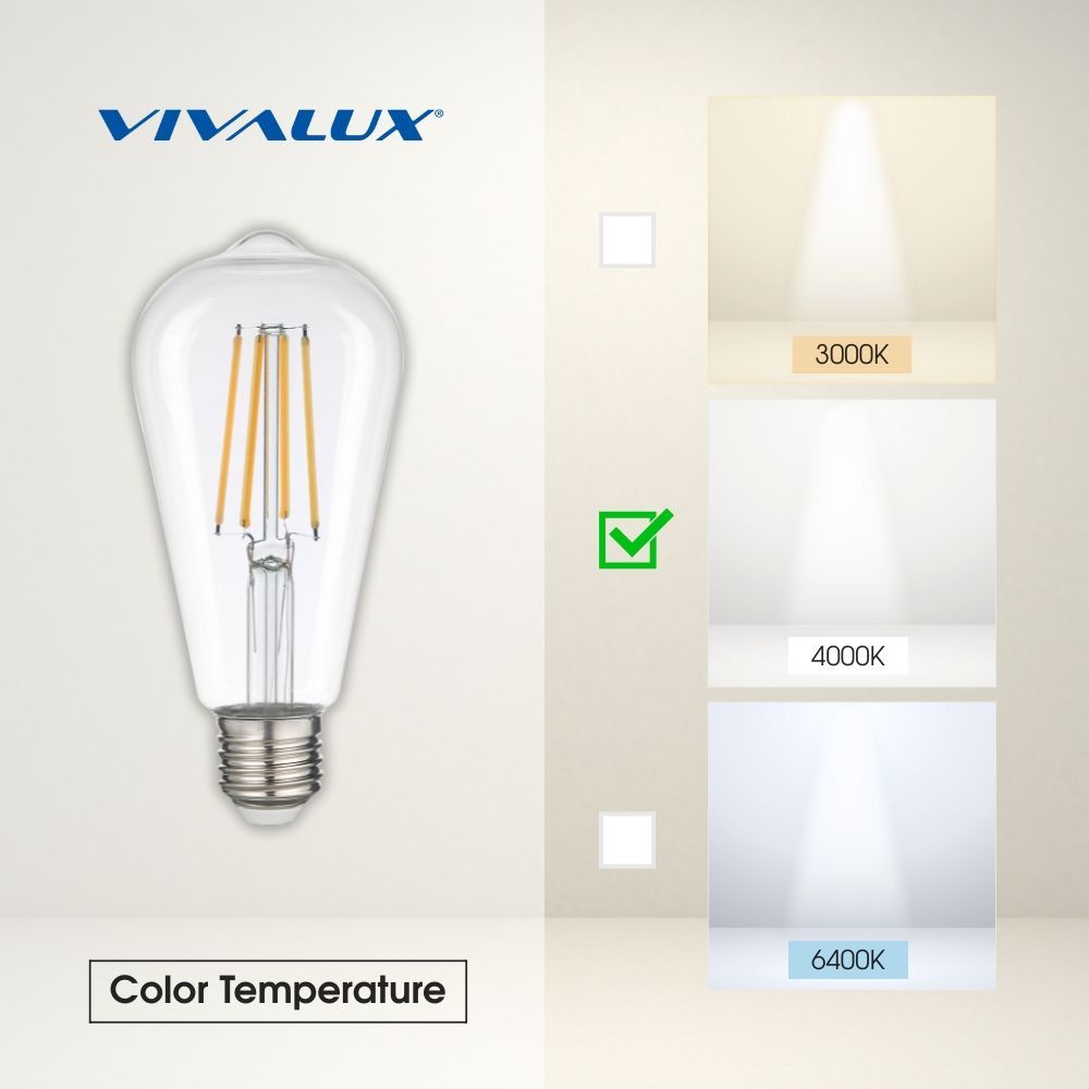 LED филамент лампа FLICK LED ∙ STF64 ∙ 8W ∙ 1055lm ∙ E27 ∙ 4000K /005238