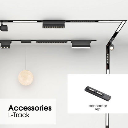 SLIM25 ЕЛЕКТРИЧЕСКИ МАГНИТЕН КОНЕКТОР 90° L-TRACK ∙ ЧЕРЕН / 004939