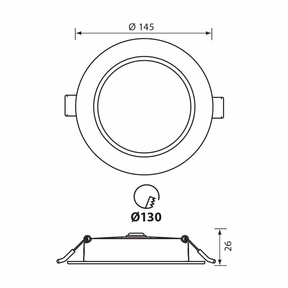 LED ЛУНА VERA LED ∙ 12W ∙ CCT-SWITCH ∙ 3000K-4000K-6400K ∙ IP54 / 004755