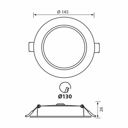 LED ЛУНА VERA LED ∙ 12W ∙ CCT-SWITCH ∙ 3000K-4000K-6400K ∙ IP54 / 004755