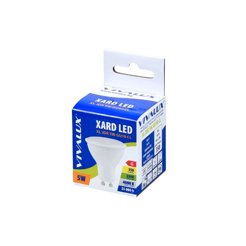 LED ЛАМПА XARD LED ∙ JDR ∙ 5W ∙ 350LM ∙ GU10 ∙ 4000K / 003645