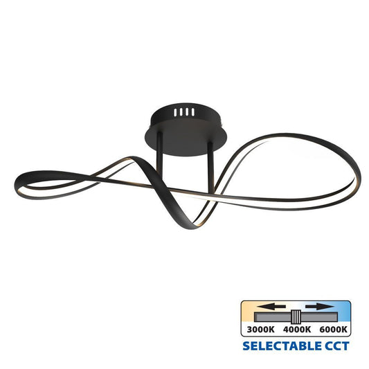 LED ПЛАФОН ETERNITY LED ∙ 36W ∙ ЧЕРНО ∙ CCT-SWITCH ∙ 3000-4000-6000K / 004863