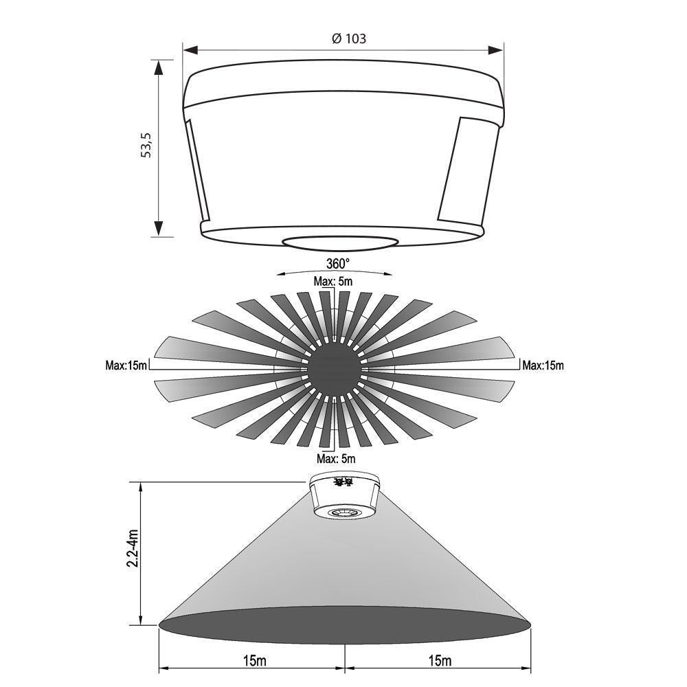 ИНФРАЧЕРВЕН СЕНЗОР ЗА КОРИДОР RANGE ∙ SR36 ∙ БЯЛ ∙ IP20 / 005077