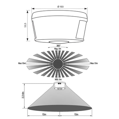 ИНФРАЧЕРВЕН СЕНЗОР ЗА КОРИДОР RANGE ∙ SR36 ∙ БЯЛ ∙ IP20 / 005077