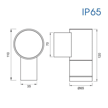 ФАСАДЕН АПЛИК BERGAMO ∙ ЕДИНИЧЕН ∙ 1XGU10 ∙ ЧЕРНО ∙ IP65 / 004971