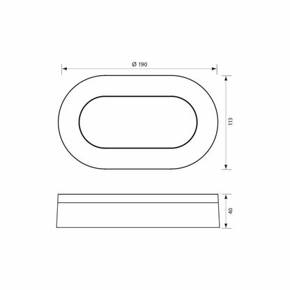 LED ПЛАФОНИЕРА DOLCE/O LED ∙ 11W ∙ ЧЕРЕН ∙ 4000K ∙ IP65 / 004752