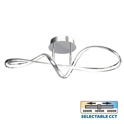 LED ПЛАФОН ETERNITY LED ∙ 36W ∙ ХРОМ ∙ CCT-SWITCH ∙ 3000-4000-6000K / 004864