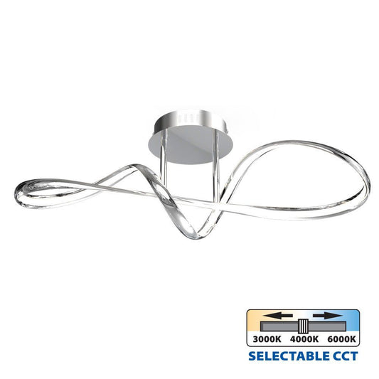 LED ПЛАФОН ETERNITY LED ∙ 36W ∙ ХРОМ ∙ CCT-SWITCH ∙ 3000-4000-6000K / 004864