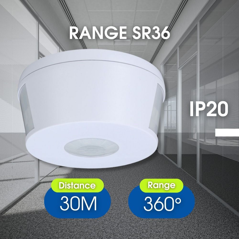 ИНФРАЧЕРВЕН СЕНЗОР ЗА КОРИДОР RANGE ∙ SR36 ∙ БЯЛ ∙ IP20 / 005077