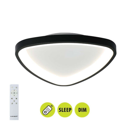 Мултифункционална LED плафониера с дистанционно ANDROMEDA LED ∙ 72W ∙ черен ∙ CCT ∙ 3000-6000K / 005250