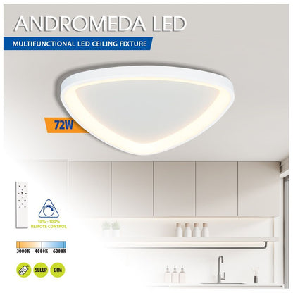 Мултифункционална LED плафониера с дистанционно ANDROMEDA LED ∙ 72W ∙ бял ∙ CCT ∙ 3000-6000K / 005249