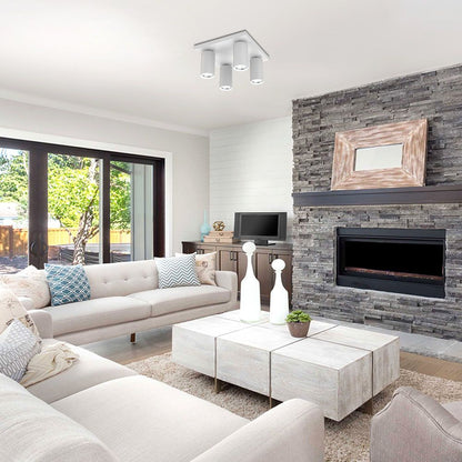 КВАДРАТЕН СПОТ ЗА ТАВАН SP714-4SQ WH LUX ∙ БЯЛ ∙ 4XGU10 / 004567