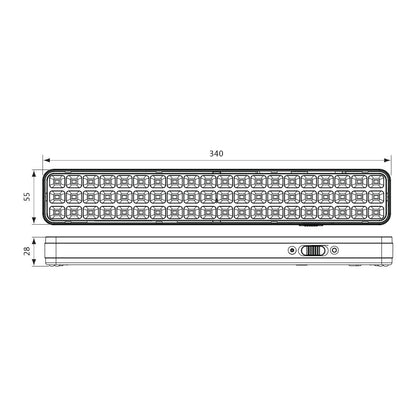 АВАРИЙНО LED ОСВЕТИТЕЛНО ТЯЛО RACER LED-L ∙ 5W ∙ LI-ION ∙ 3,7V / 004033