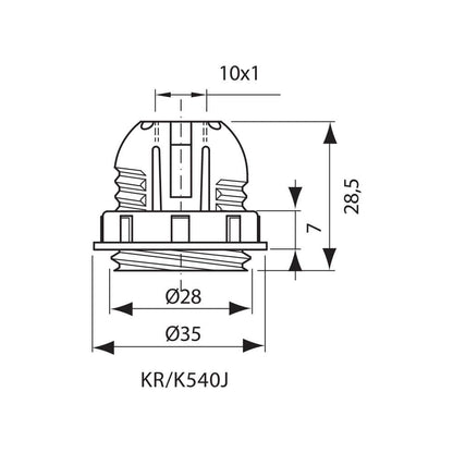КЕРАМИЧНА ФАСУНГА ЗА ЛАМПА С ЦОКЪЛ G9 KR/K540J / 001714