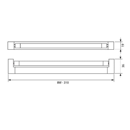 ЛУМИНЕСЦЕНТНО ОСВЕТИТЕЛНО ТЯЛО ASTA ∙ TL5001 ∙ 8W ∙ 4200K / 002739