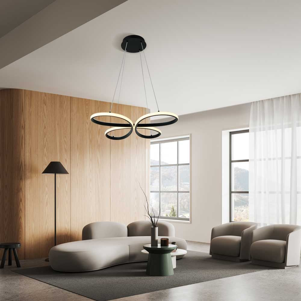 LED полилей BUTTERFLY-P LED ∙ 37W ∙ черен ∙ CCT-switch ∙ 3000-4000-6000K / 005330