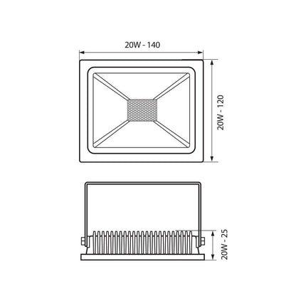 LED ПРОЖЕКТОР TREND LED ∙ 20W ∙ БЯЛ ∙ 4000K / 003606