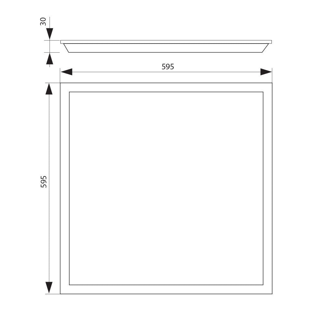 КВАДРАТЕН LED ПАНЕЛ ATLAS LED ∙ 40W ∙ 4000 LM ∙ БЯЛ ∙ 4000K ∙ 10 БР. / 005132