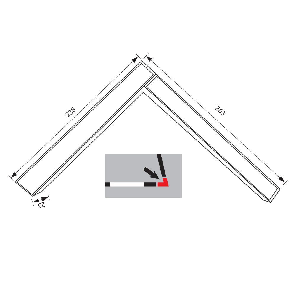 SLIM25 МАГНИТЕН LED ЪГЪЛ LUGANO LED ∙ 24W ∙ ЧЕРЕН ∙ 4000K / 004931