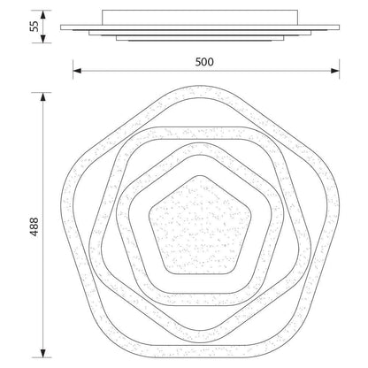 МУЛТИФУНКЦИОНАЛНА LED ПЛАФОНИЕРА LIDIA LED ∙ 77W / 004451