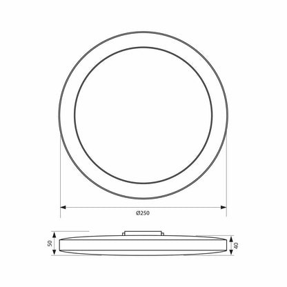 LED ПЛАФОНИЕРА SIRI LED ∙ 18W ∙ 4000K ∙ IP44 / 004809