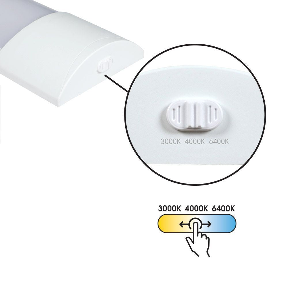LED линейно осветително тяло FLAT LED ∙ 20W ∙ 600 mm ∙ CCT-switch ∙ 3000K-4000K-6400K / 005321