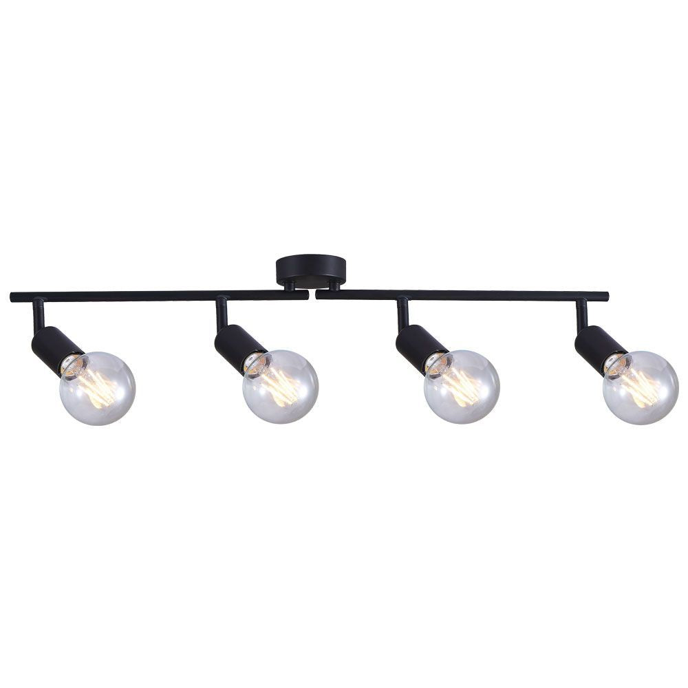 ЛИНЕЕН СПОТ BERGEN ∙ SP772 ∙ ПОДВИЖНИ РАМЕНА ∙ 4XE27 ∙ ЧЕРЕН / 005021