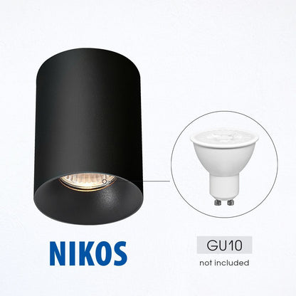 ЛУНА ЗА ВЪНШЕН МОНТАЖ NIKOS ∙ DL724 ∙ GU10 ∙ ЧЕРЕН / 004708