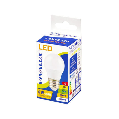 LED ЛАМПА CAMEO LED ∙ 6W ∙ 470LM ∙ E27 ∙ 3000K / 003410