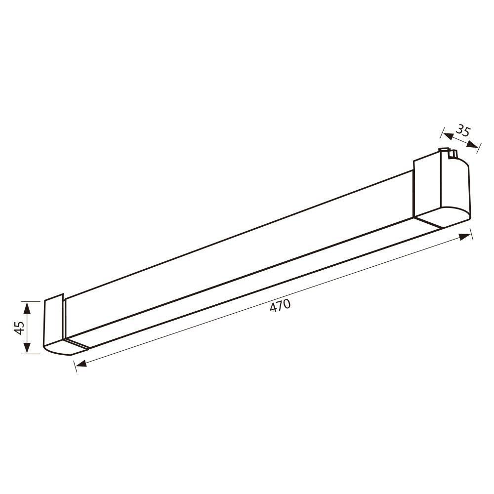 ЛИНЕЙНО LED ТЯЛО ЗА РЕЛСОВ МОНТАЖ DRAX LED ∙ 30W ∙ ЧЕРЕН ∙ CCT-SWITCH ∙ 3000K-4000K-6400K / 005208