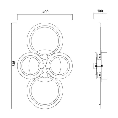 МУЛТИФУНКЦИОНАЛНА LED ПЛАФОНИЕРА DOTS LED ∙ 51W / 004605